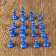 Babyone 1Set 32Pcs Chess Set Plastic Ps Material Blue And White Medieval Chess Games For Adults Trav