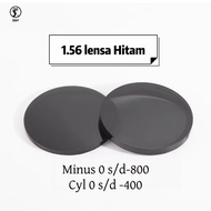 Z&Y 1.56 Black Lens Normal Minus Up to -6.00 Permanent Black Lens For Sunglasses Frame