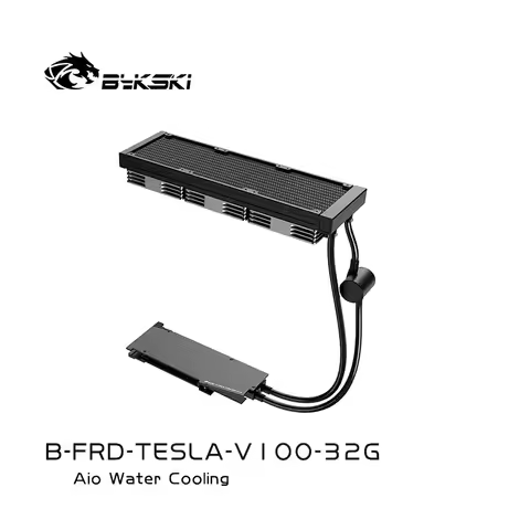 Bykski Integrated GPU Water Cooling Kit For NVIDIA TESLA-V100-32G FHHL , AIO Cooling System , B-FRD-