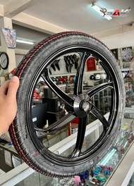 [มีส่วนลด150] ชุดล้อแม็กRCB พร้อมใส่+ยางสำหรับ w110i/ w110i LED ตัวเก่า ขอบ 17