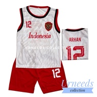 PUTIH Arhan's NEWEST WHITE INDONESIAN NATIONAL TEAM SINGLET FOOTBALL SET