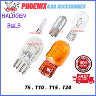 12V T5 T10 T15 T20 SINGLE DOUBEL ORANGE Halogen Bulb Mentol Lampu Kabus Hujan Kecil Brake Amber Car 