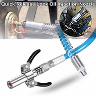Lensent 10000psi Double Handle Grease Quick Self Locking Coupler Tool Leak-Free Heavy Duty Quick Self Lock Oil Injector Nozzle Grease-Gun Hose kit Self-Locking Coupler