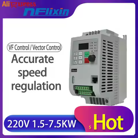 7.5KW/5.5KW 220V AC Single Phase Input 3 Phase Output Frequency Converter VFD Frequency Inverter Mot
