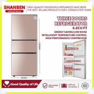 SHANBEN'MRefrigerator)A&Three+At@Ia@e@k@E@m Door Refrigerator 6.8 Cubic Feet Energy Saving Low Nois