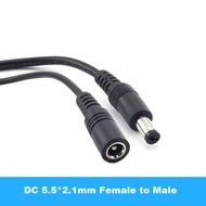 Female to Male Plug CCTV DC Power Cable Extension Cord Adapter 12V Power Cords 5.5x2.1mm Camera Powe