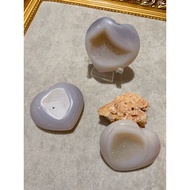Agate Geode/Vision Geode/Agate Chalcedonyl Cave/Heart-Shaped Geode Agate/Free Plastic Base