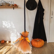 NIGEL Halloween Witch Broom, Simulation Dismountable Witch Broomstick, Kid Witch Broom Purple/Orange