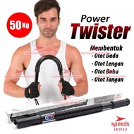 Power Twister Alat Fitnes gym pembentuk tubuh 50kg LX 013-3