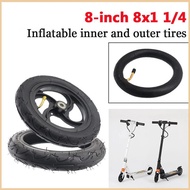 Premium 8x1 1/4 8" Air Wheels with Alloy Wheels for Kickscooter Scooter Wide Pneumatic Tires 3JV9