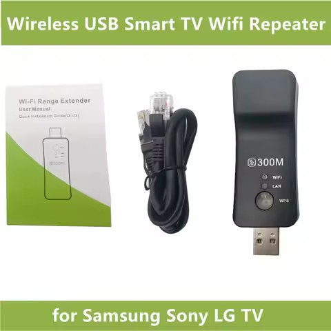 300Mbps Wireless USB Smart TV Wifi Repeater Adapter TV Sticks Universal Ethernet Network Repeater fo