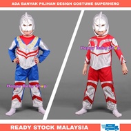 (READY STOCK) Superhero Costume Superhero Ultraman with Mask Kids Costume Cosplay Set