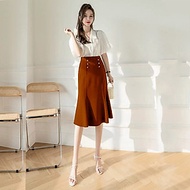 Chân Váy Nữ Công Sở New Design Thiết kế Dáng Váy Đuôi Cá ,Dài 64cm, Phối Nút Kiểu Phom Ôm Body Gợi C