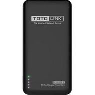 TOTO-TB10000P-B TOTOLINK PD雙快充Type-C雙向行動電源-雅痞黑-現貨 量大批價
