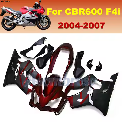 Replacement fairing Honda CBR600 F4i 2004 2005 2006 2007 CBR 600 F Grey Red Injection Moto Bike Body
