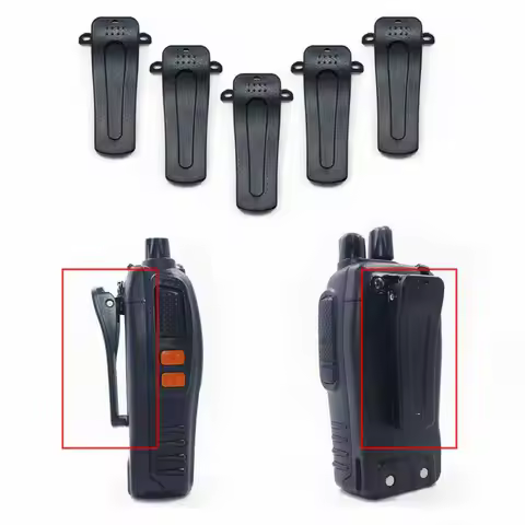 Black Plastic New 5Pcs Walkie Talkie Belt Clip For Retevis H777 BaoFeng 666S/777S/888S Radio