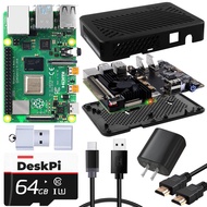 GeeekPi Raspberry Pi 4 2GB Kit - 64GB Edition, DeskPi Lite Raspberry Pi 4 Case with Power Button/Hea