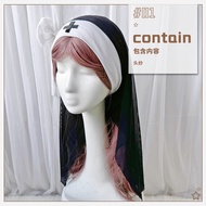 Halloween Monastery Female Lace Headscarf Cross Gothic Nun Wind Accessory Shawl Veil Prop Photo