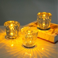 Factory wholesale crystal rechargeable table lamp, bar atmosphere light, KTV dining table