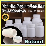 White Plastic Bottle PE Extra Thick Pill Capsule Tablet Container