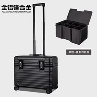 鋁鎂合金拉桿箱18寸登機箱20寸機長行李箱上翻蓋攝影箱金屬旅行箱