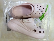 順豐到付 w6 W7 平底厚底涼鞋沙灘鞋粉色Crocs crush clog