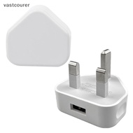 Vast Mobile Phone Charger Universal Portable 3 Pin USB Charger UK Plug  With 1 USB Ports Travel Charging Device Wall Charger Travel Fast Charging Adapter EN