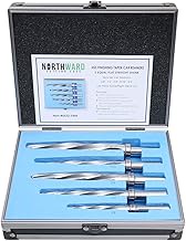 Accusize Industrial Tools 5 Pc H.S.S. Spiral Flute Super Premium Car Reamer Set, 3/8", 1/2", 9/16'',