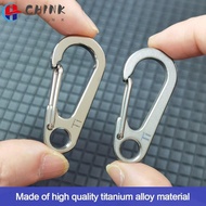 CHINK D-Ring Key Chain MIni Titanium Alloy  EDC Gear Safety Travel Tools Camping Keyring