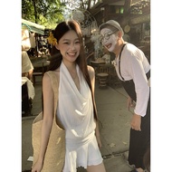 HRG STYLE | ชุดเดรสสายคล้องคอทรงใหม่ สง่างาม กระชับรูปร่าง แบบมินิ