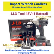 MESIN J.LD 48V Cordless Impact Wrench - Impact Wrench with Battery Charger - Bolt Opening Machine