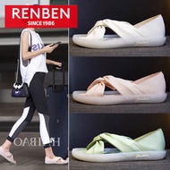 RENBEN Sandal woman new Korean version of 100 wear a soft sole anti slip two wear cross bag heel san