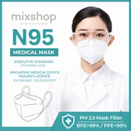 mixshop N95 Medical Mask, KN95 Face Mask, Surgical Mask, BFE>99%,  PFE>99%, PM 2.5 Mask Filter