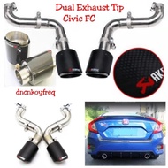 Honda Civic FC Dual exhaust tip plug and play special offer