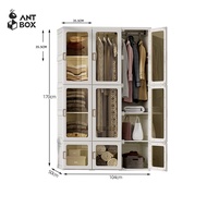 ANTBOX Wardrobe Transparent Folding  Strong Stability Installation Visualization Free Magnetic Sucti