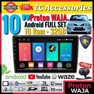 (Proton Waja) 10" Android 2-DIN Car Player IPS Screen 2GB/4GB Ram + 32GB/64GB with Casing Plug and P