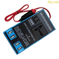 Mar Power Inverter 1500W 12V 24V To Inverter with Switch and 4 USB Port Cahrger