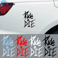 Automobile Stickers - Auto Motorcycle Body Accessories - Waterproof Creative - Ride or Die Characters - Car Window Bumper Decoration - Bicycle Top Tube Decals - Bike Frame Decor