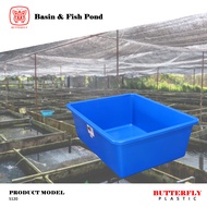 Plastic Rectangular Basin (120 LITRE) Plastic Water Tank / Plastic Fish Pond / Heavy Duty Storage Ta