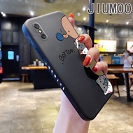 JIUMOO เคสสำหรับ Xiaomi MI 8 Pro 8 SE 8 Liteเคสโทรศัพท์ที่มีลายการ์ตูนแมวพับได้ดีไซน์ใหม่เคสซิลิโคนขอบสี่เหลี่ยมด้านข้างเคสคลุมทั้งหมดเคสกล้องกันกระแทกเคสป้องกันแบบดั้งเดิม