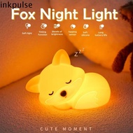 INKPULSE​ Little Cartoon Night Light, 3 Level Brightness Dimmable Function Silicone Night Light, Squ