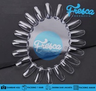 Wheel Of Nails Delapan Belas Kuku Palsu Fake Nail Art Display Kuku Palsu Bulat Slot 18 Oval Slot 20 