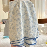 Class A Mother And Baby Grade Aerobic Cotton Double Layer Yarn Blanket Pure Cotton Sofa Cover Blanke