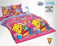TOTO ชุดเครื่องนอนซุปเปอร์เซฟโตโต้ POOH หมีพูห์ คิวตี้พู ผ้าปูที่นอน 3.5 5 6 ฟุต พร้อมนวมเอนกประสงค์