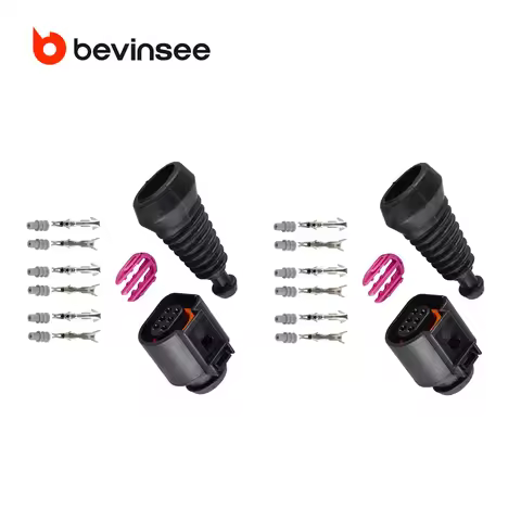 Replace For Bosch LSU4.9 Wideband Sensor Connector Plug 1J0973713, for VW for Audi (2pieces/set)