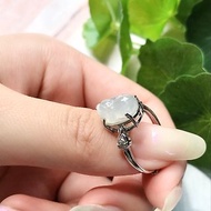 【招財神獸】冰種翡翠貔貅戒指925純銀鑲嵌| 天然A貨翡翠 | 送禮