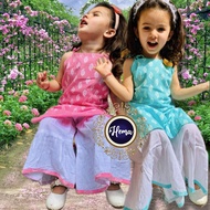 ENCHANTING SUMMER KIDS SHARARA SUITS PURE COTTON PRINTS FOR BABY GIRLS AND KIDS PUNJABI SUIT CASUAL 