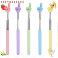 CLEVERHD Teaching Pointer, Finger Design Stainless Steel Finger Reading Sticks, Durable Telescopic R