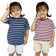 KATUN Children's T-shirt STRIPE COTTON 30S CVC RAYON TSHIRT LINE KIDS JUNIOR 1-8 YEARS