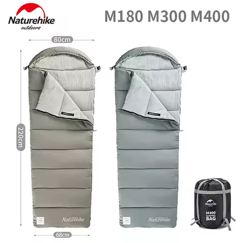 Naturehike Envelope Cotton Sleeping Bag M180 M300 M400 Spliceable Double Person Outdoor Camping Summ